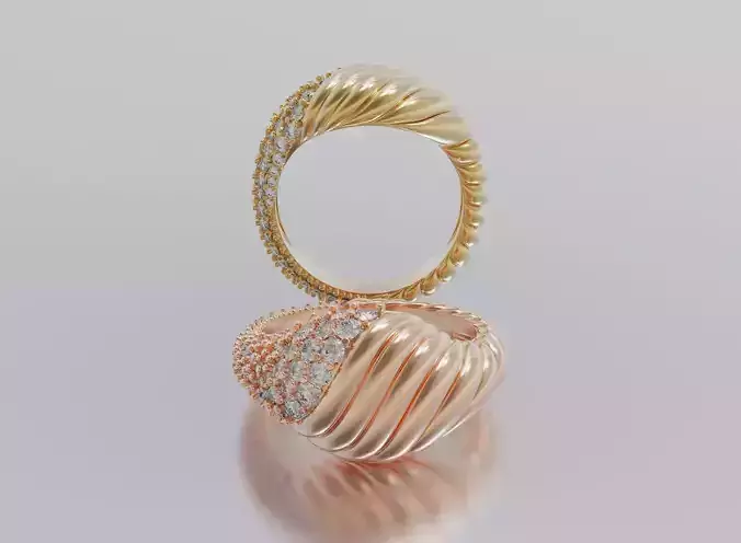 woman ring 3D print model