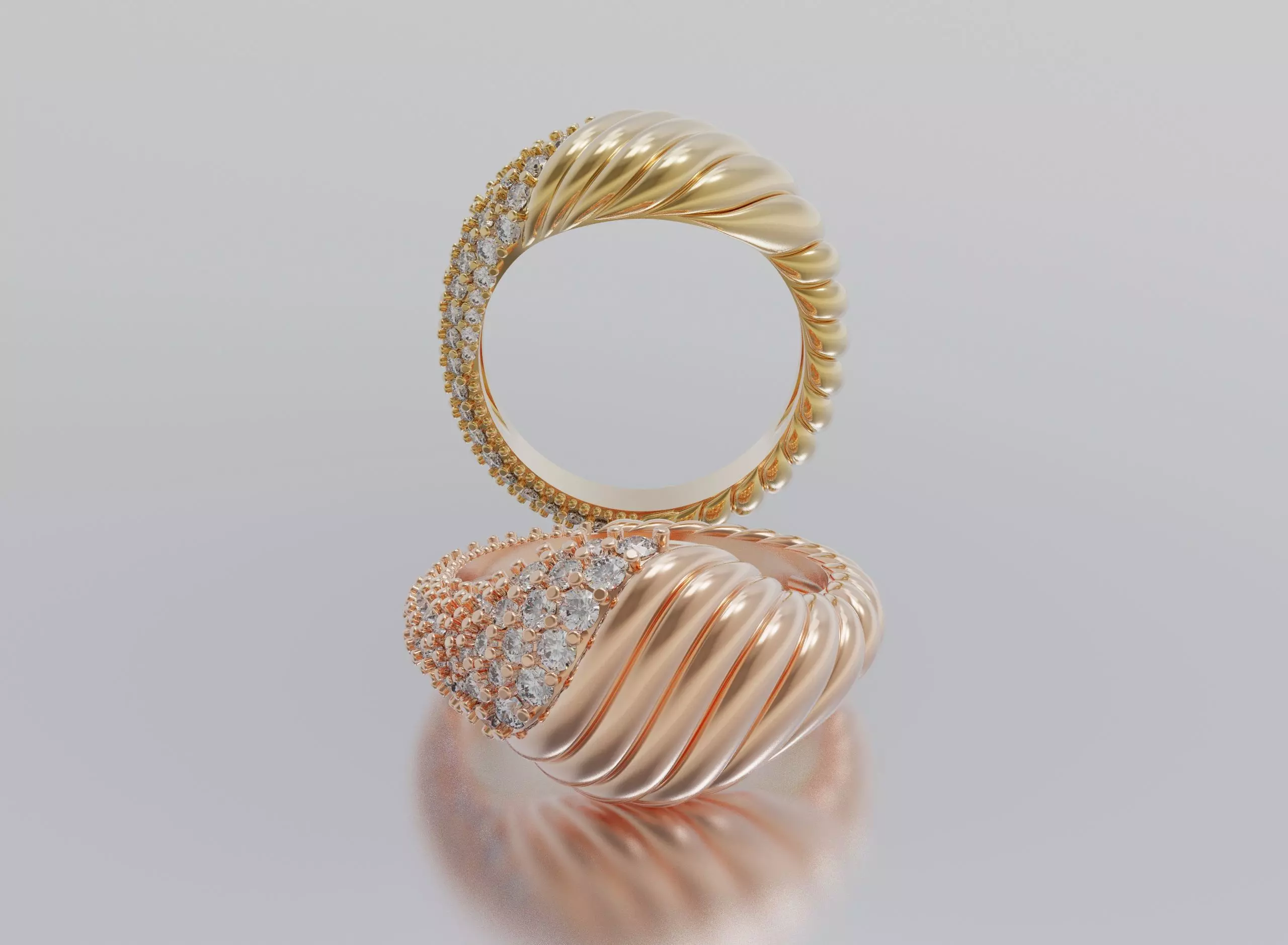 woman ring 3D print model