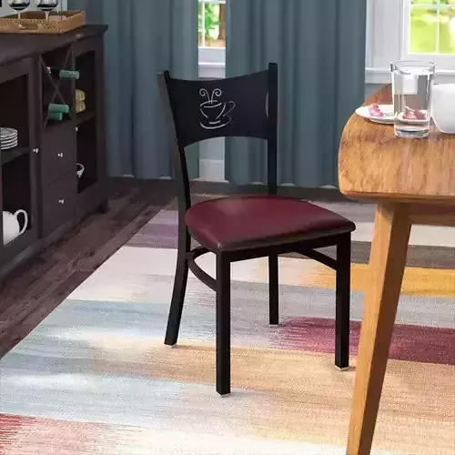 Chafin Designer Side Chair in Black Powder