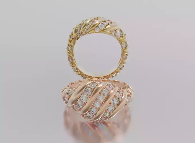 woman ring 3D print model