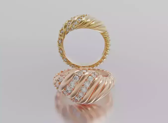 woman ring 3D print model
