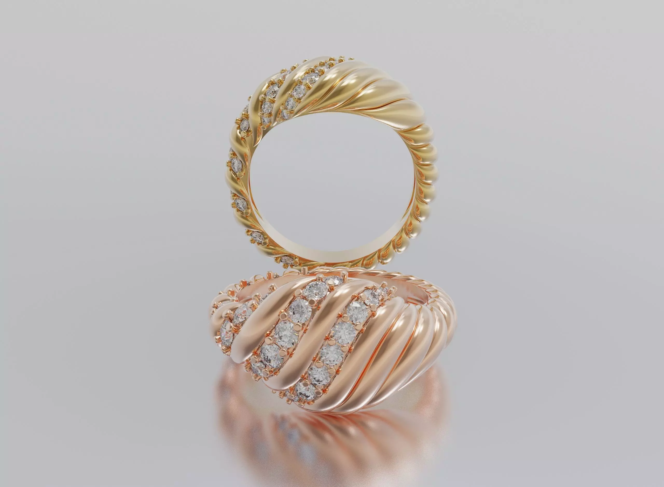 woman ring 3D print model