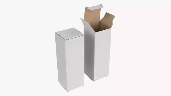 Vape liquid bottle box closed open 3D model