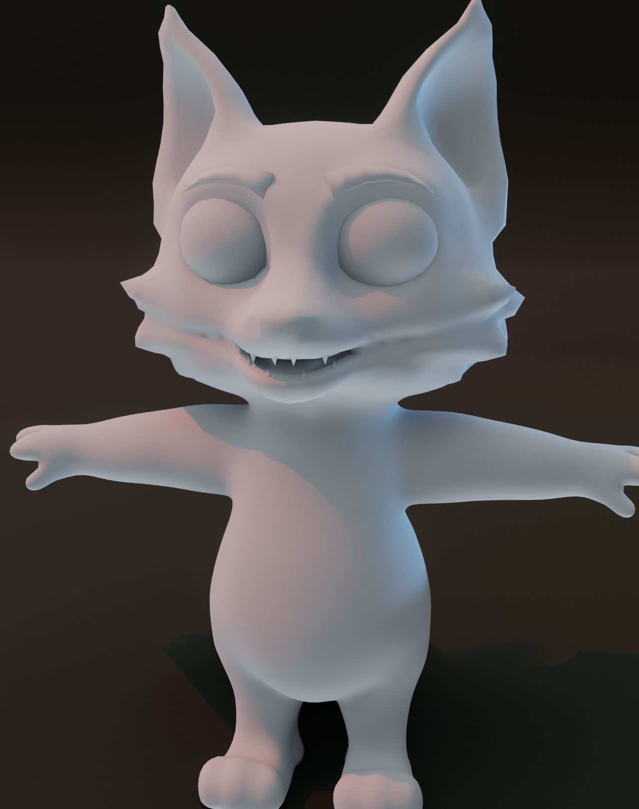 Cartoon Fox Rigged Base Mesh 3D Model Low-poly 3D model_12