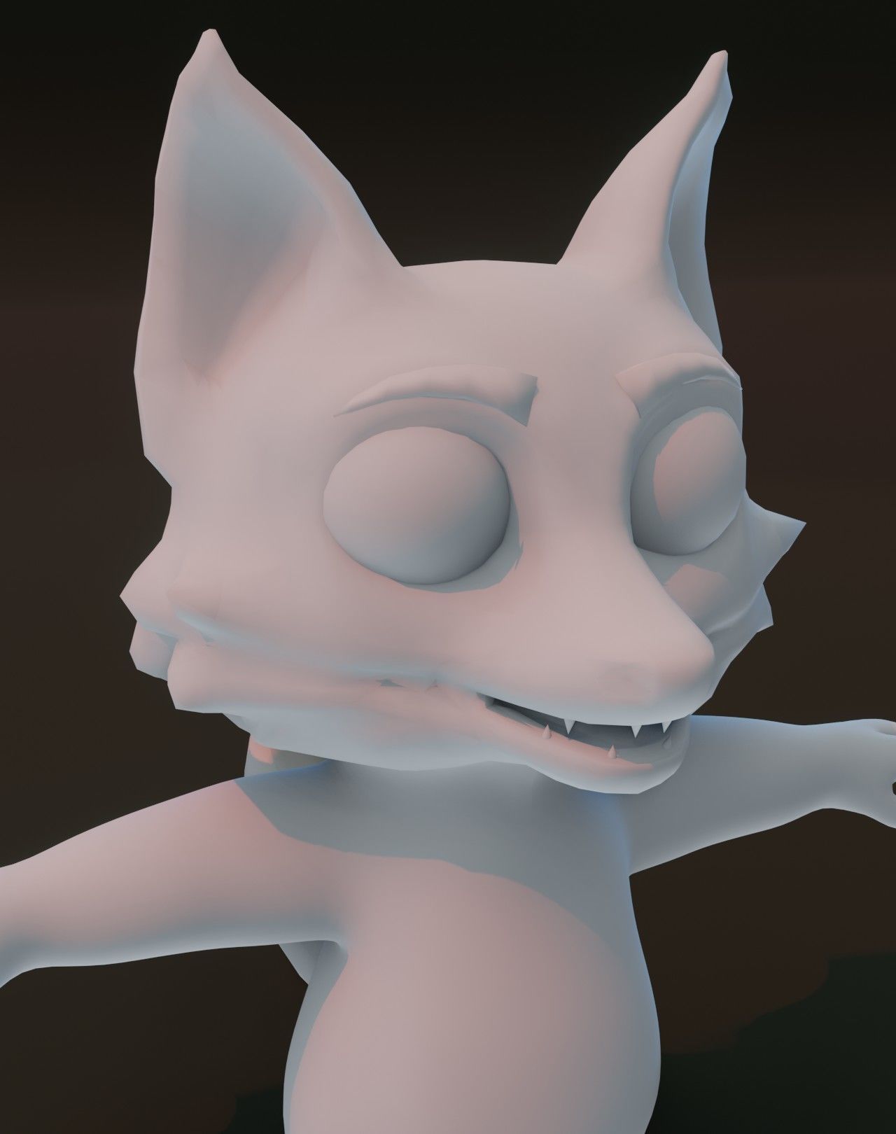 Cartoon Fox Rigged Base Mesh 3D Model Low-poly 3D model_17