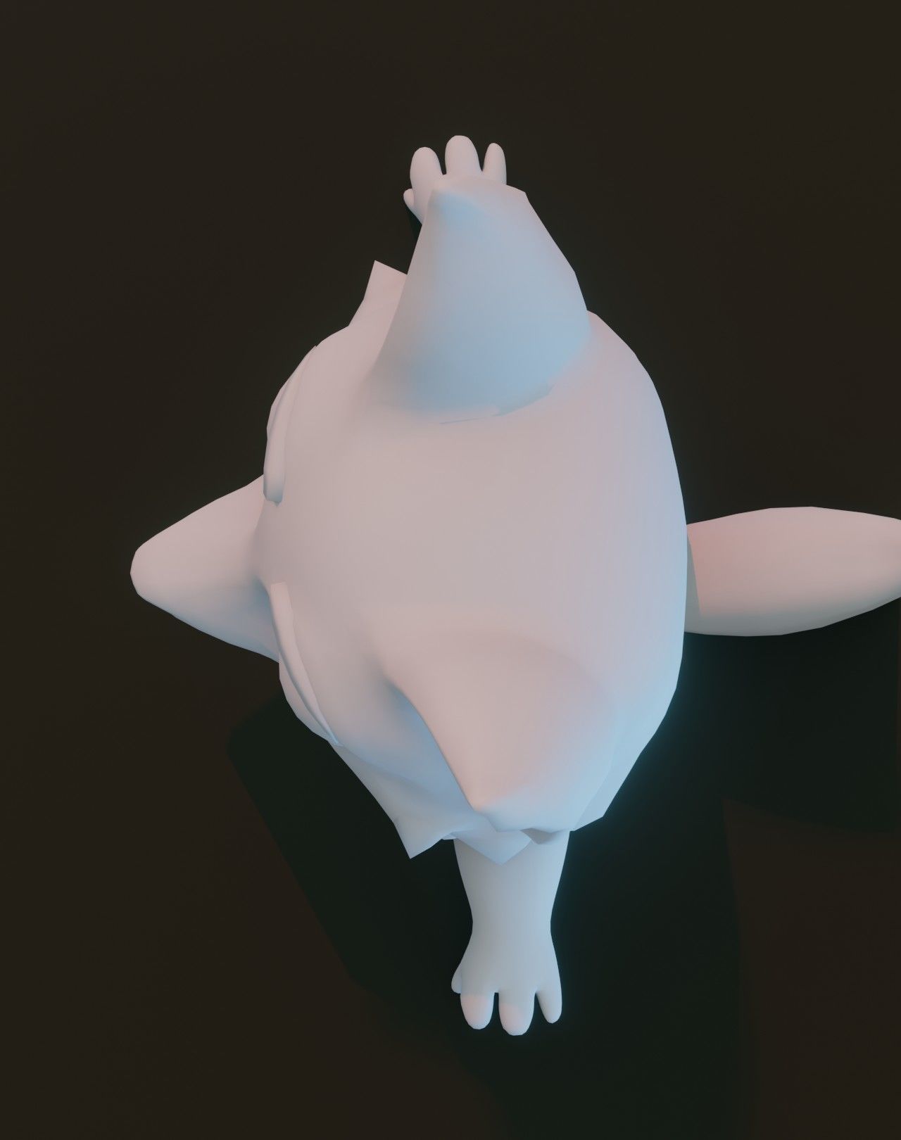 Cartoon Fox Rigged Base Mesh 3D Model Low-poly 3D model_14