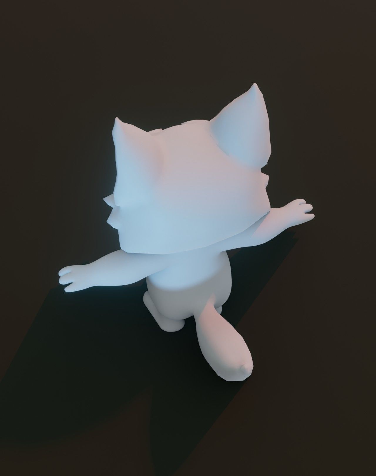 Cartoon Fox Rigged Base Mesh 3D Model Low-poly 3D model_15