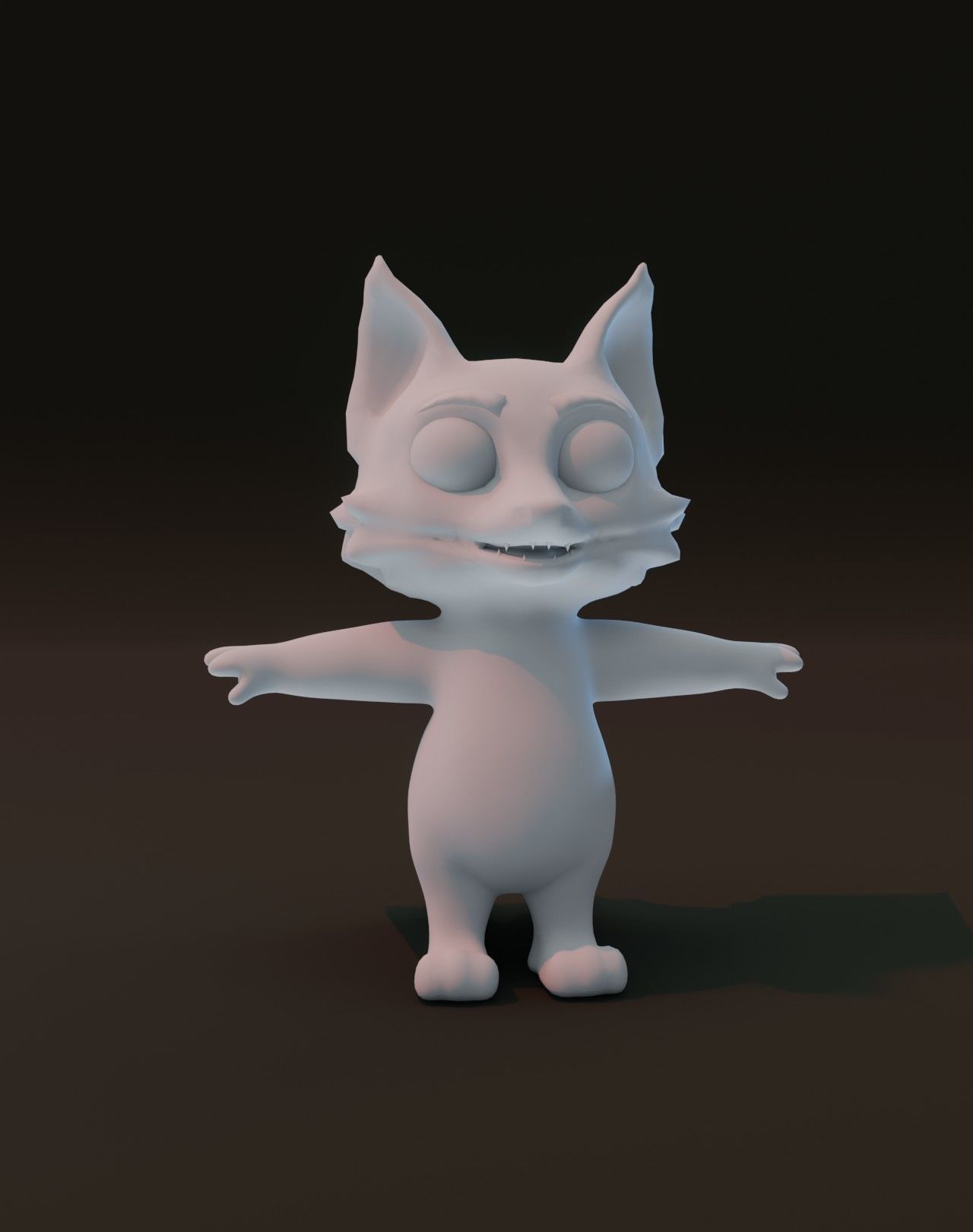 Cartoon Fox Rigged Base Mesh 3D Model Low-poly 3D model_18