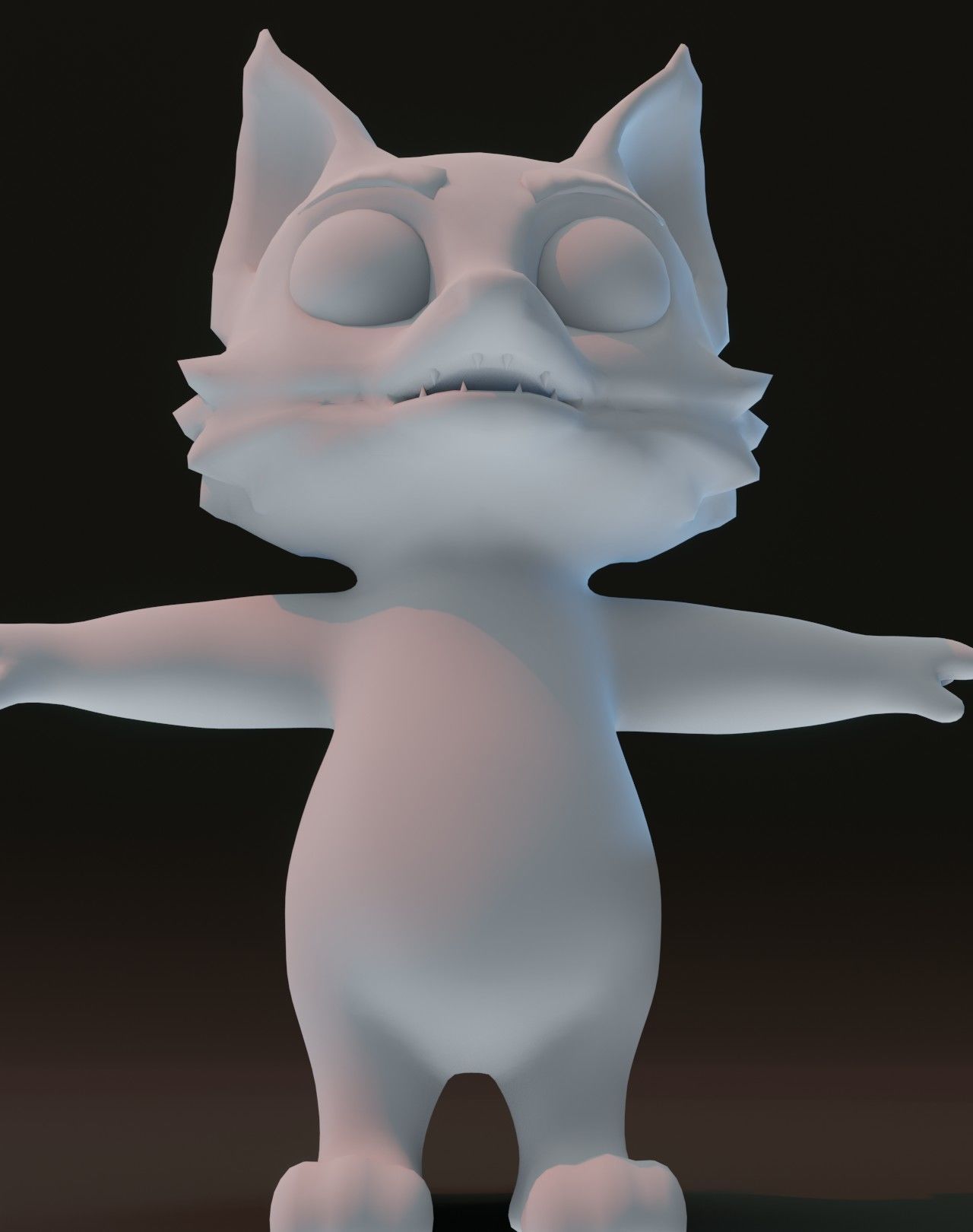 Cartoon Fox Rigged Base Mesh 3D Model Low-poly 3D model_16