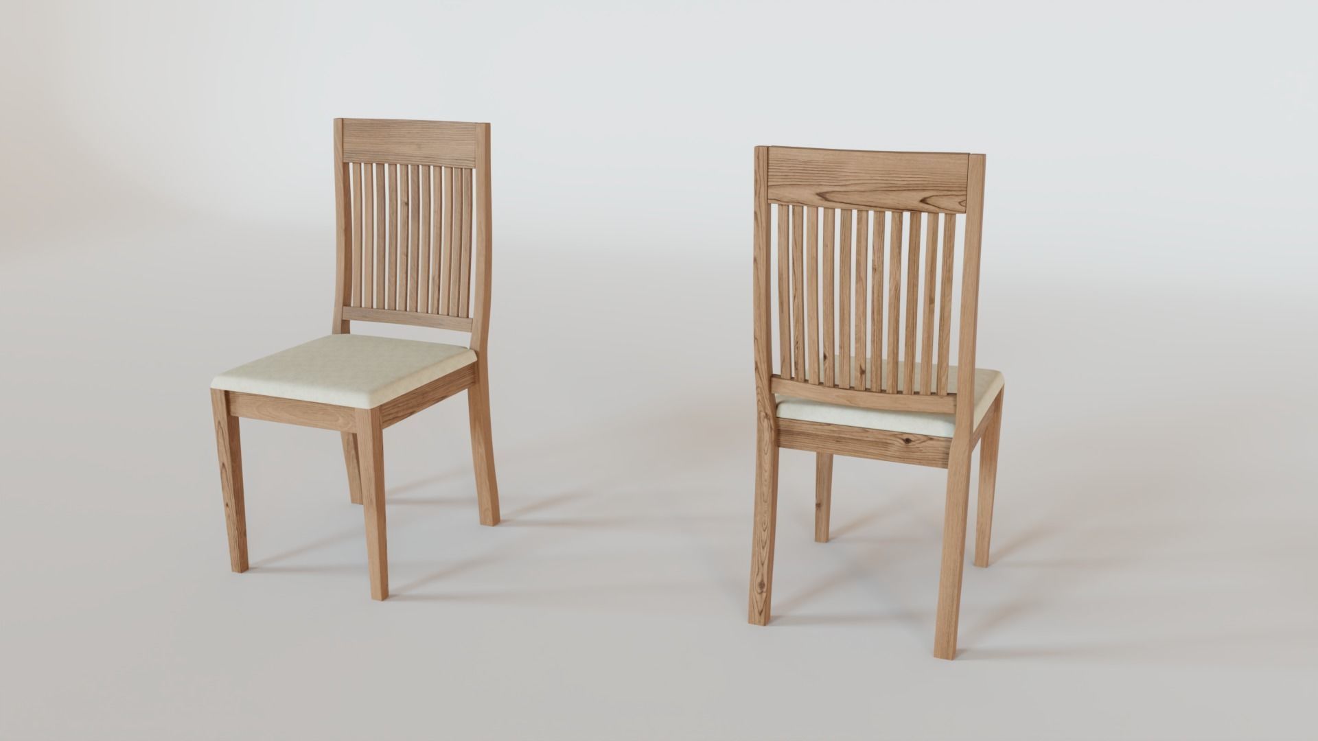 Chair 3d Example 3D classic wooden chairs and stools free 3D model | CGTrader
