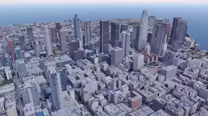 USA - Los Angeles City photogrammetry  3D model