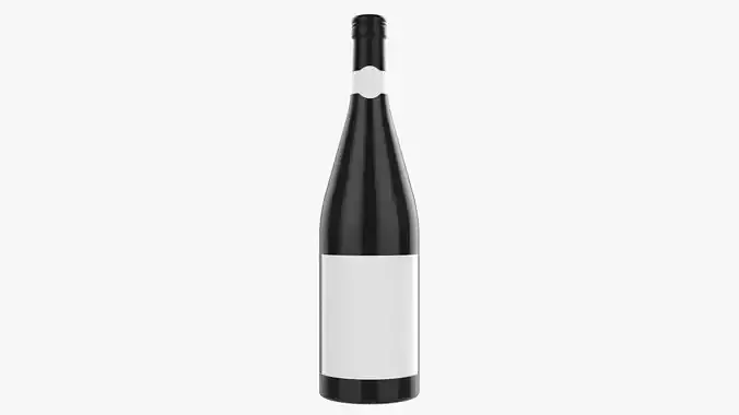 Wine bottle 1L mockup 18 3D model