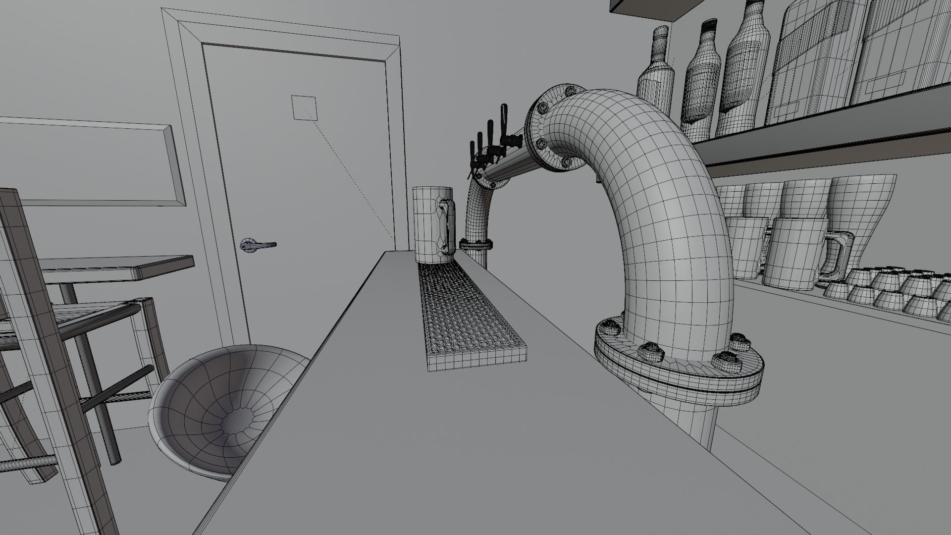 The Bar retro 3D model_11