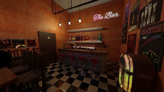 The Bar retro 3D model