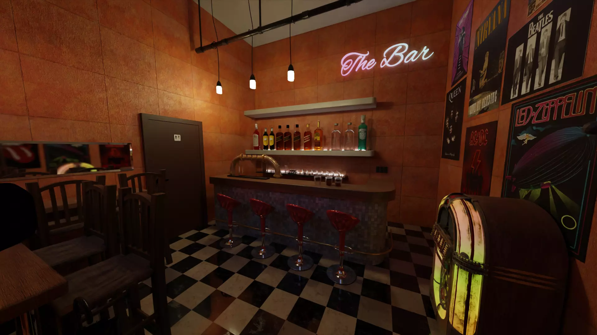 The Bar retro 3D model_0
