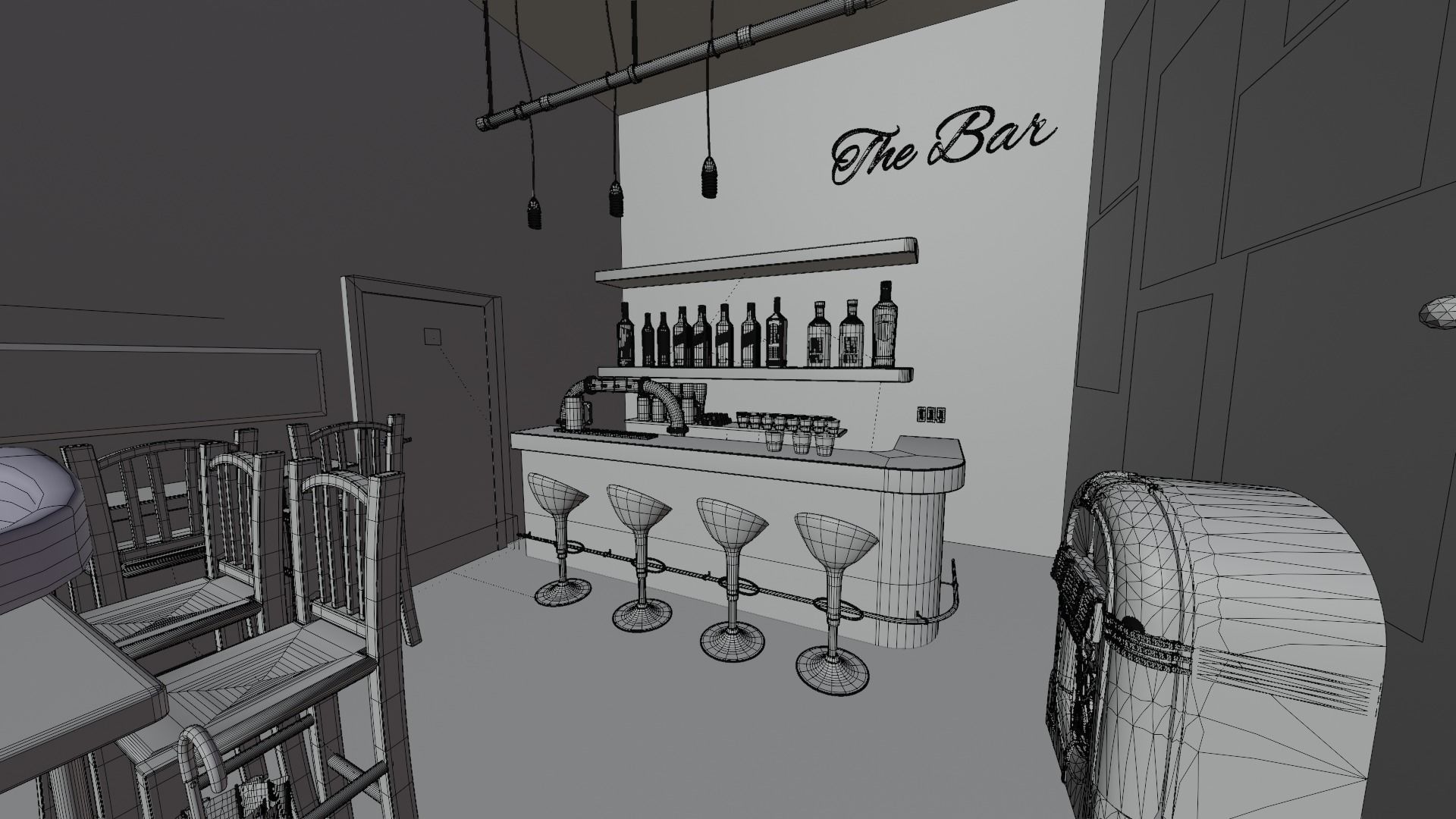 The Bar retro 3D model_7