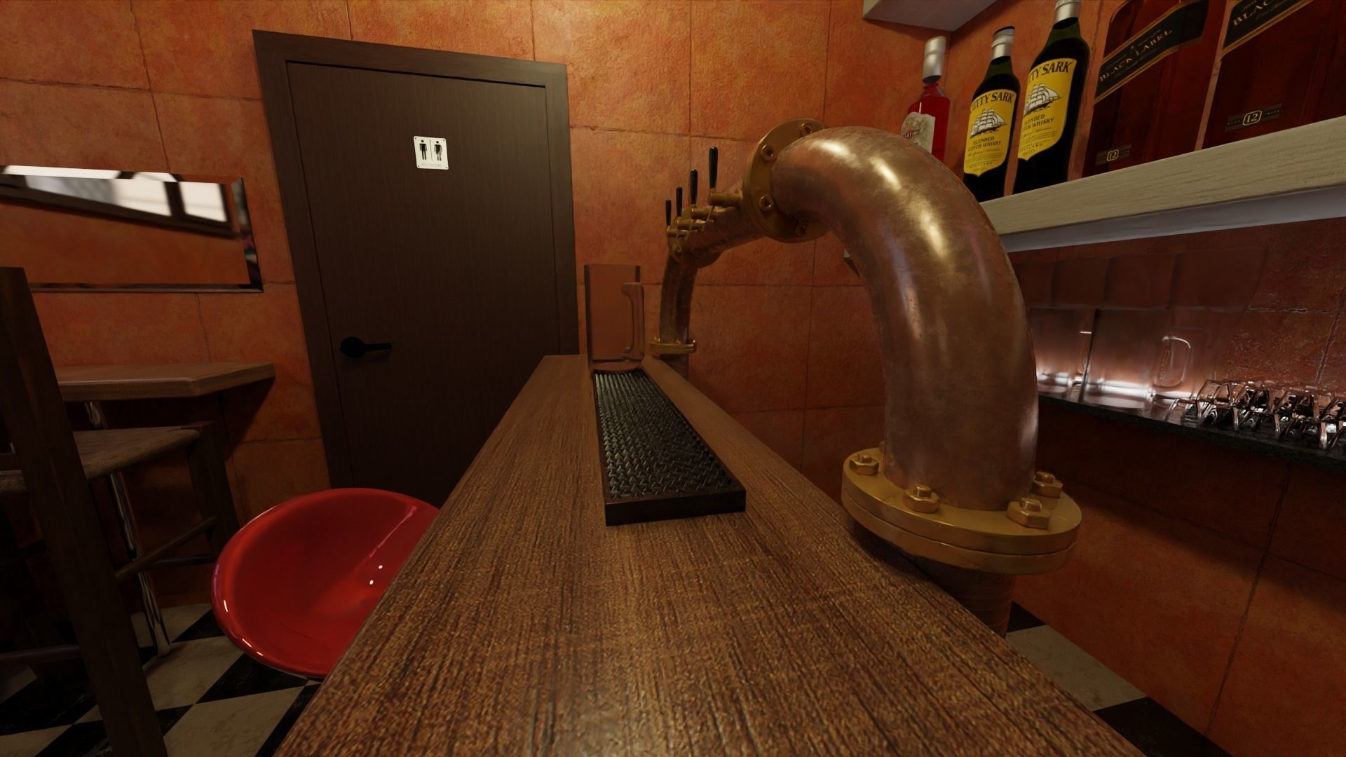 The Bar retro 3D model_5