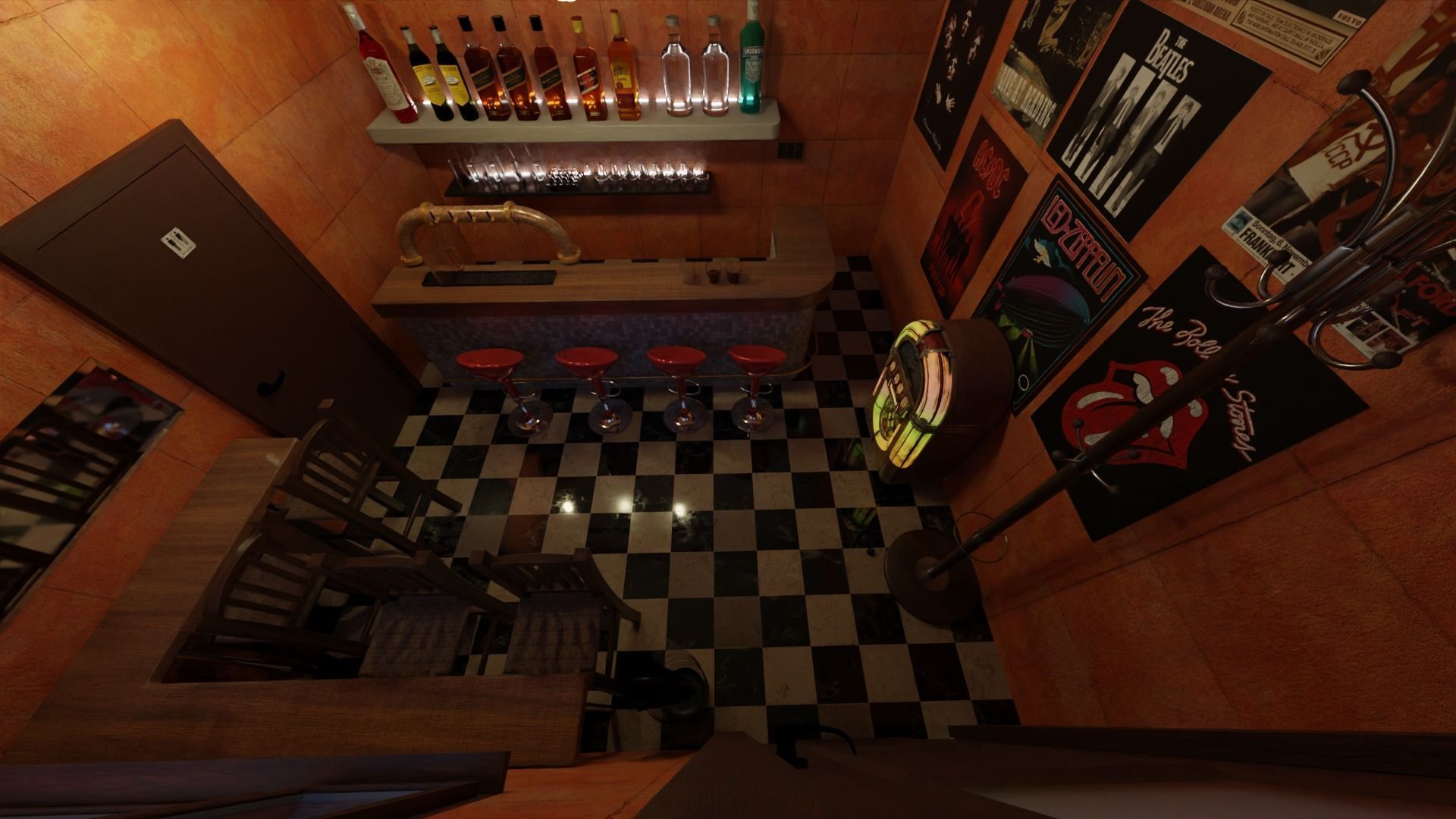 The Bar retro 3D model_4