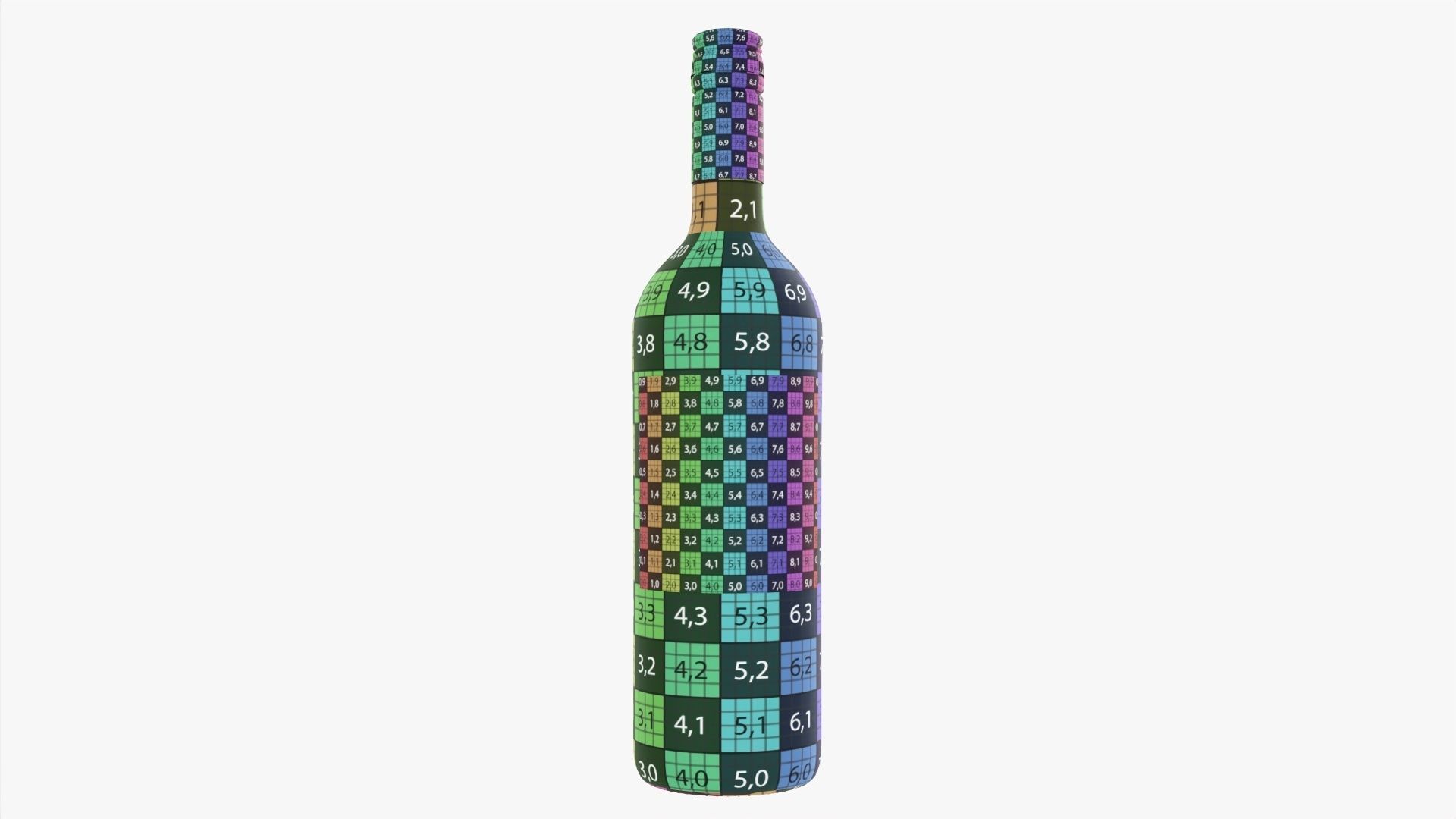 Wine bottle 1L mockup 19 3D model_7