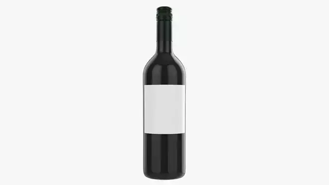 Wine bottle 1L mockup 19 3D model