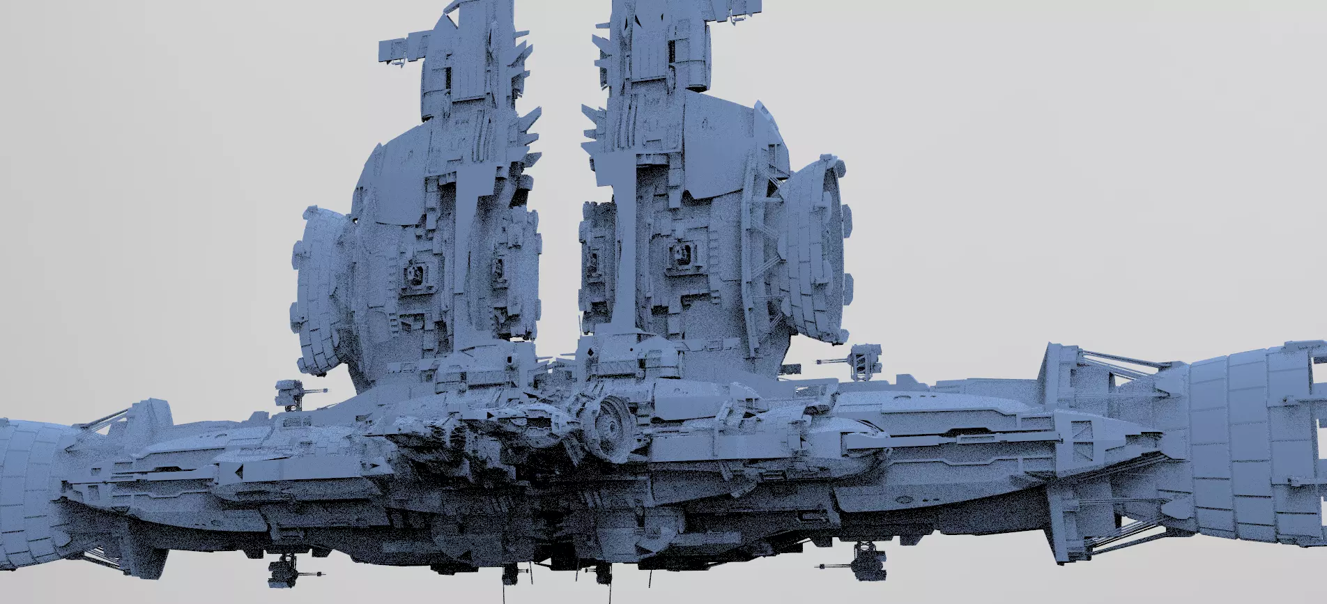 Sci-Fi Droid Prowler Ship Base 4 3D model