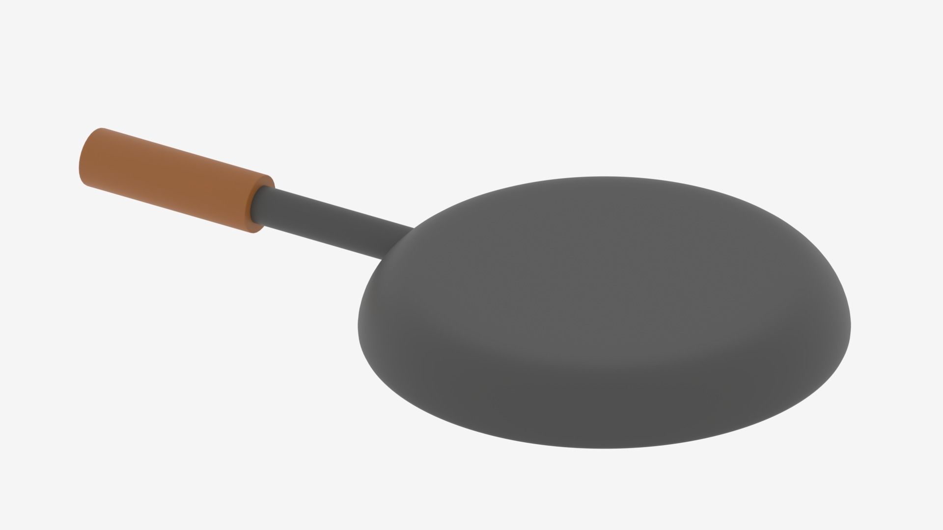 Cartoon Frying Pan and Fried Egg 3D model_4