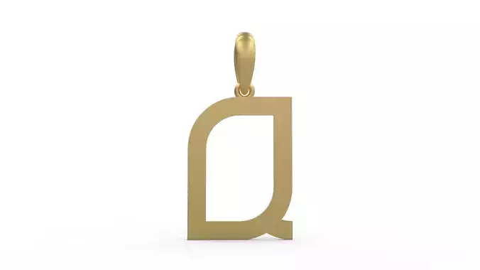 Initial Letters Pendant Bhofila Q 3D print model