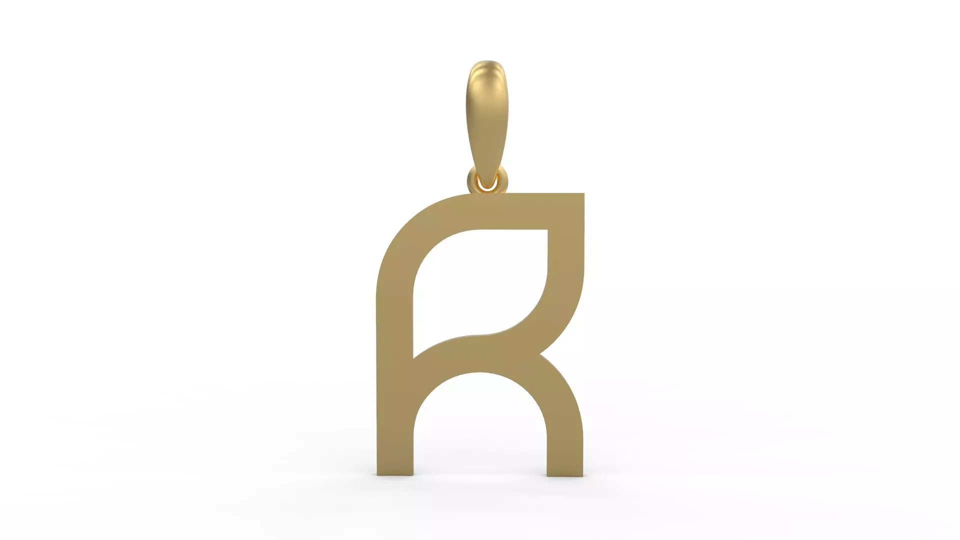 Initial Letters Pendant Bhofila R 3D print model_0