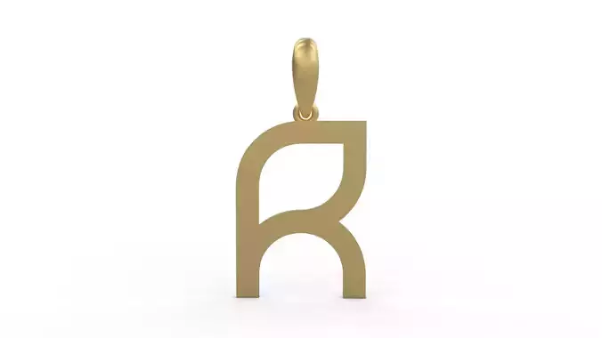 Initial Letters Pendant Bhofila R 3D print model