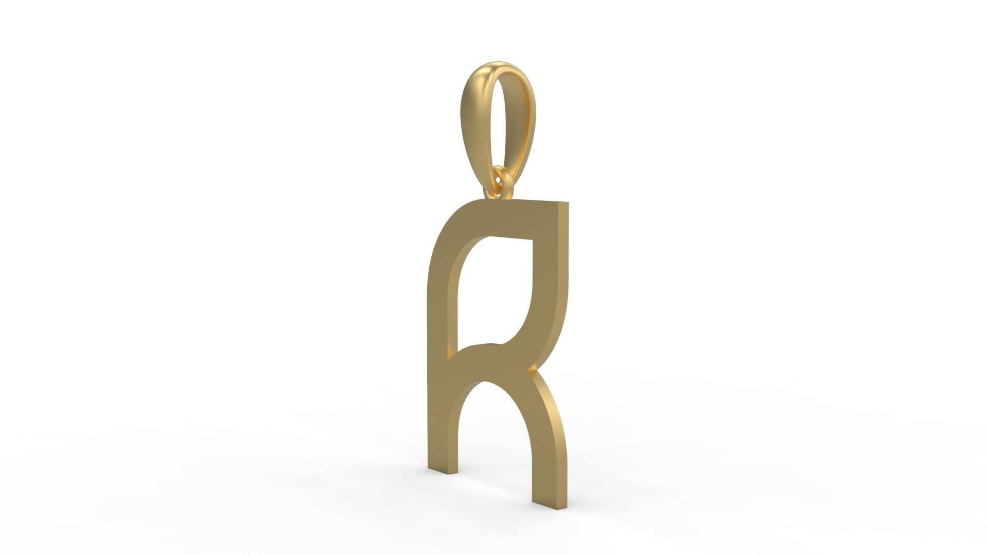 Initial Letters Pendant Bhofila R 3D print model_1