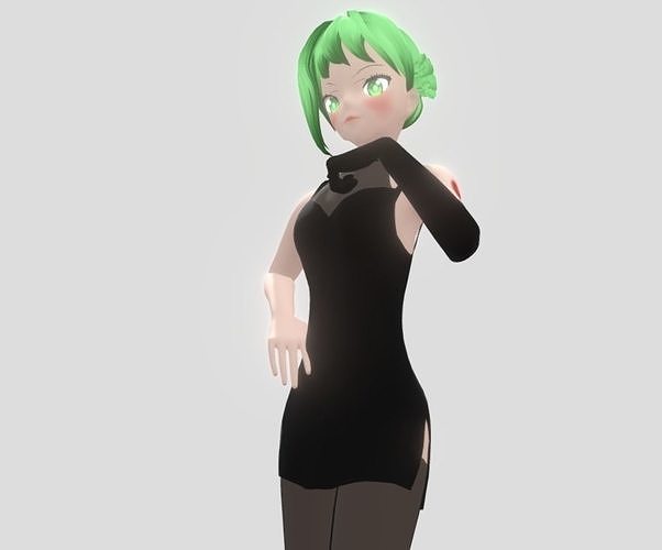 anime girl Free 3D model
