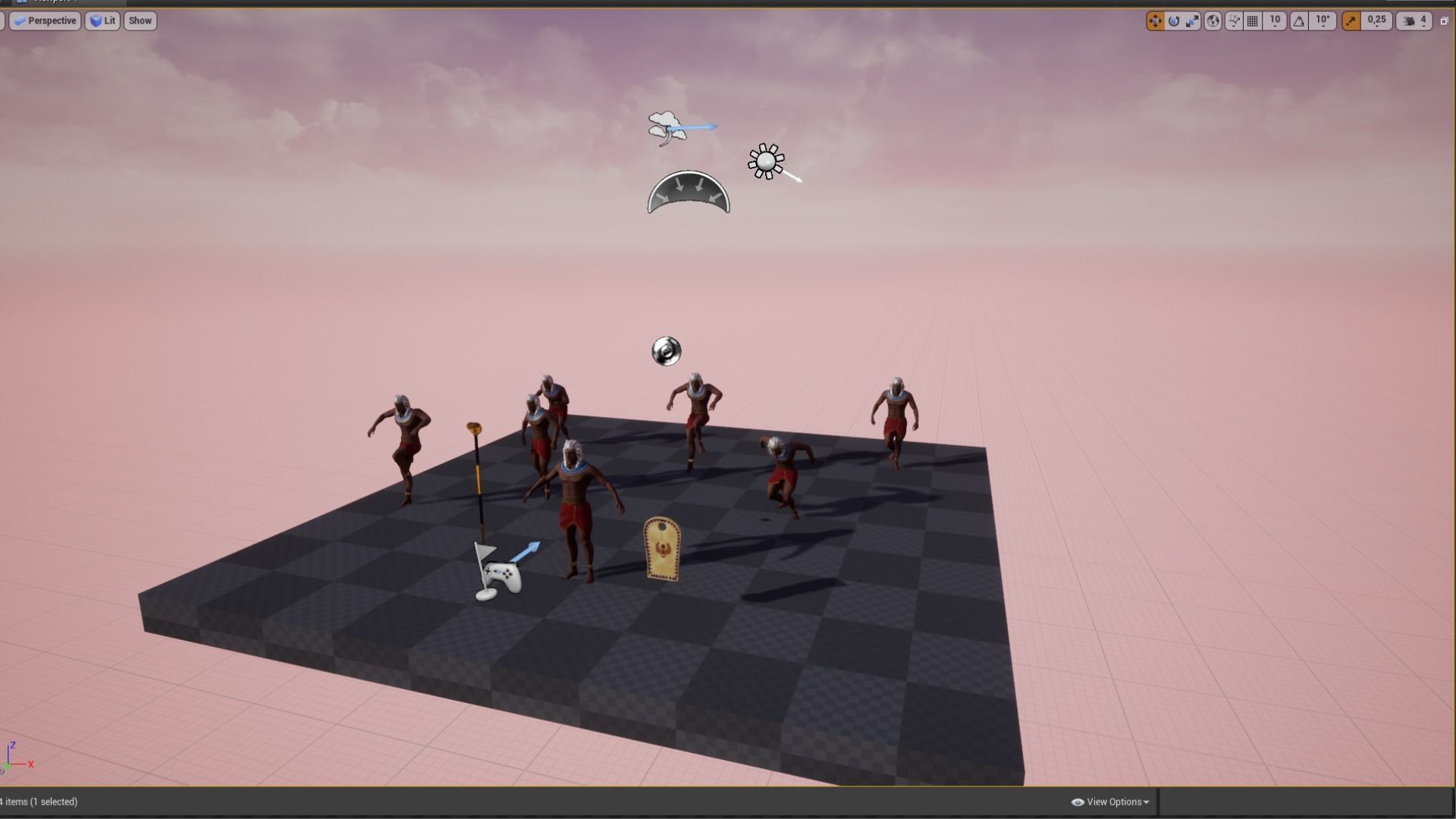 Egyptian soldier Low-poly 3D model_4