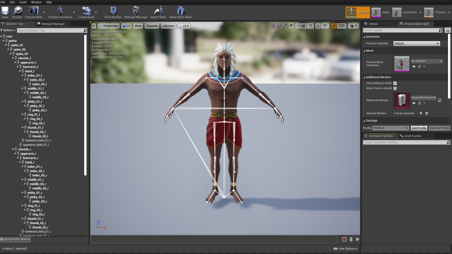 Egyptian soldier Low-poly 3D model_3