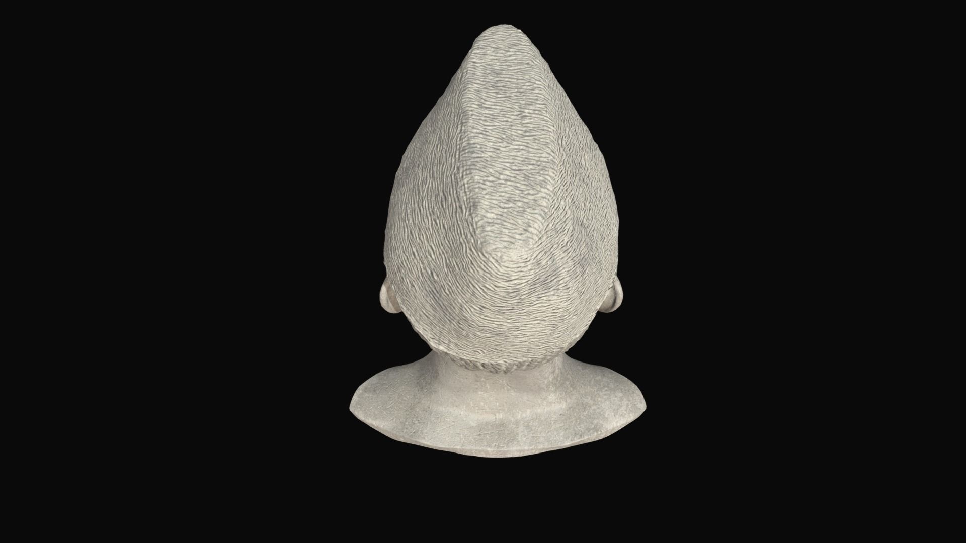 Muhammad Ali Jinnah Marble Statue Low-poly 3D model_5