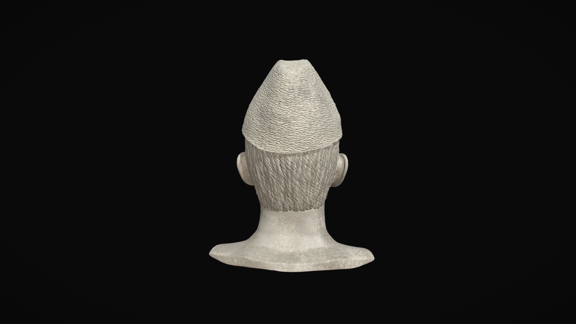 Muhammad Ali Jinnah Marble Statue Low-poly 3D model_6