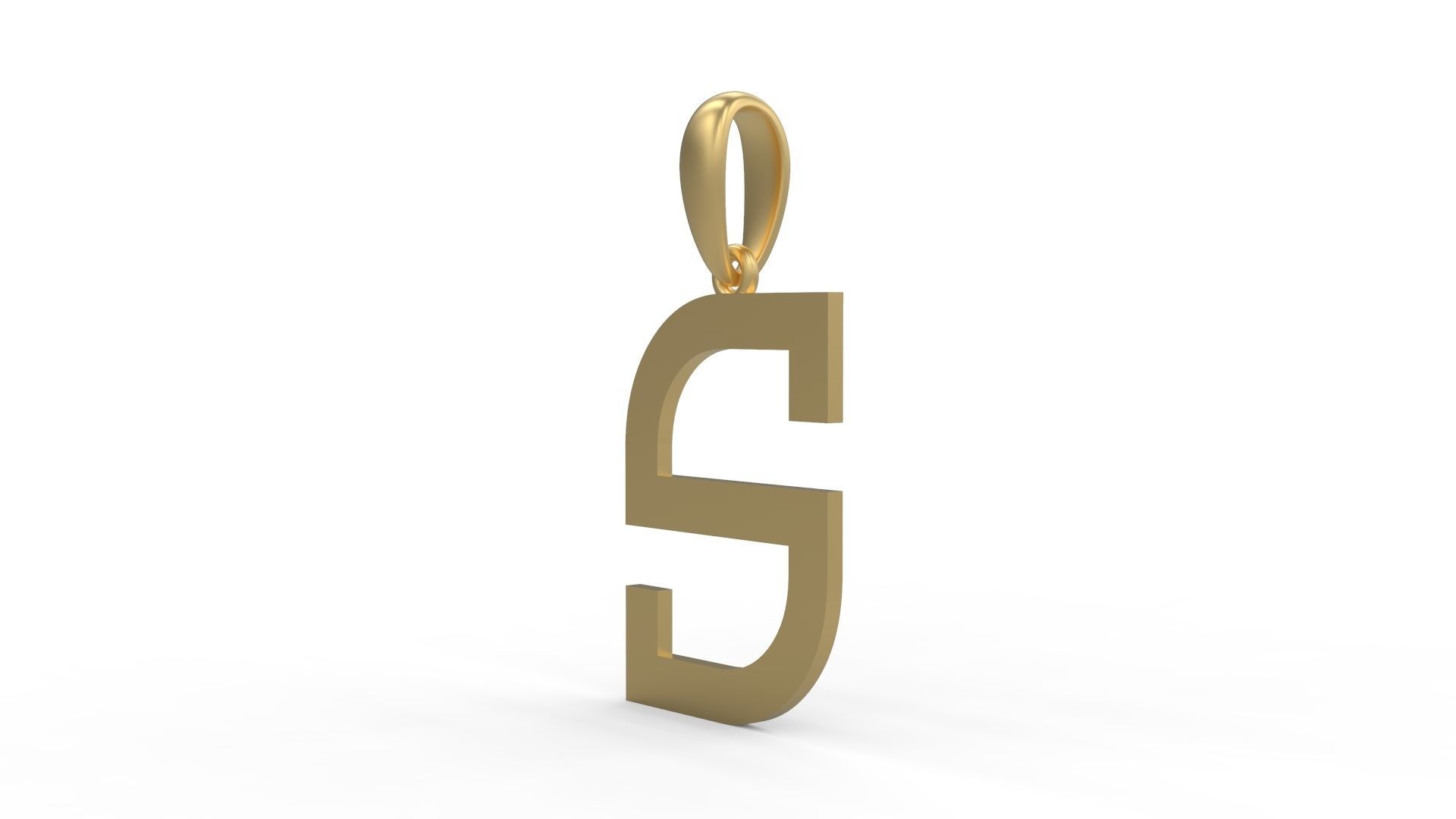 Initial Letters Pendant Bhofila S 3D print model_1