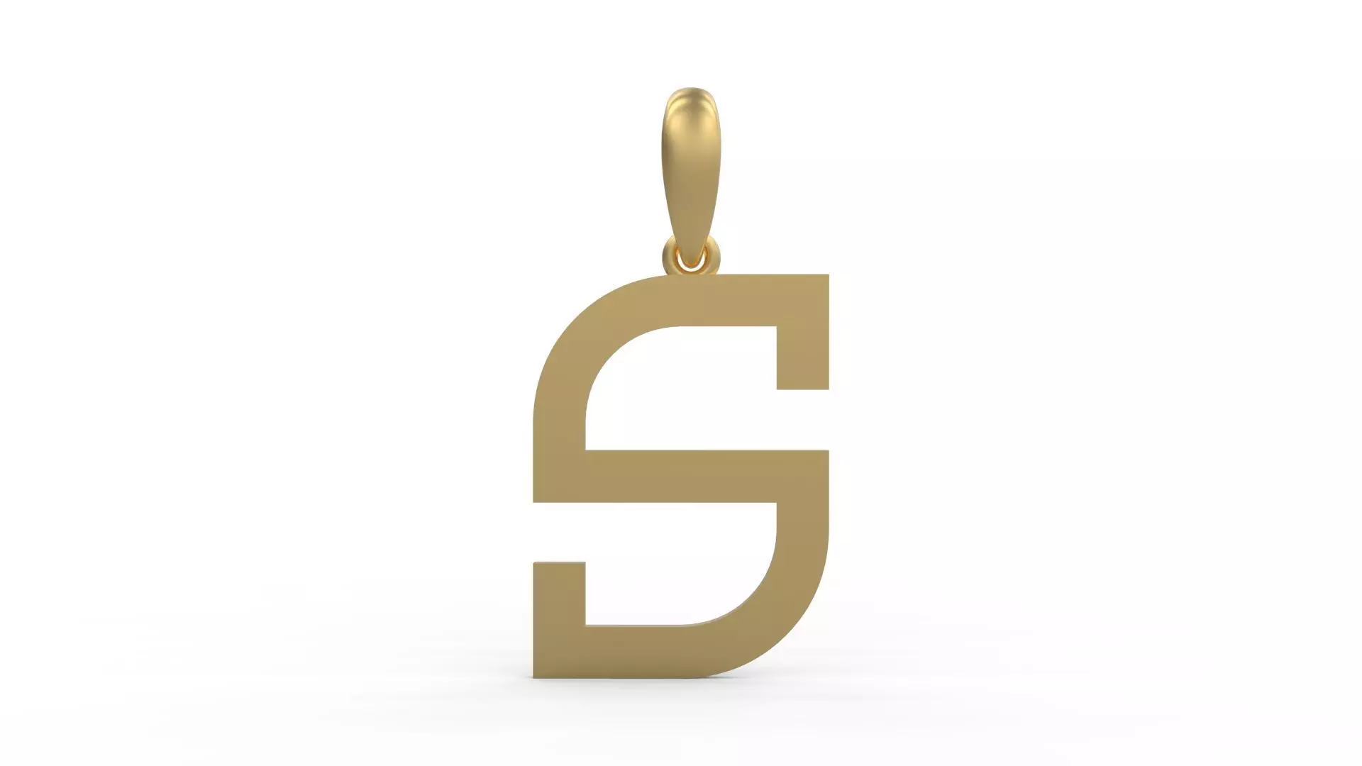 Initial Letters Pendant Bhofila S 3D print model_0