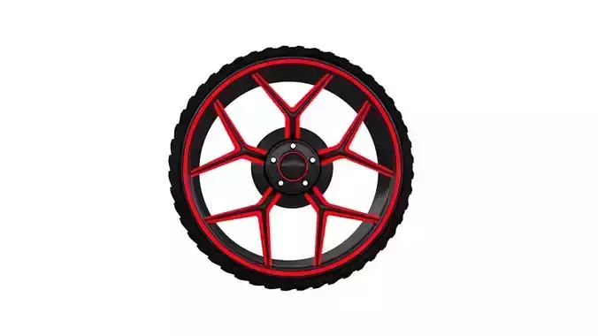 1 to 24 scale 19 zoll rim with tire 3D print model