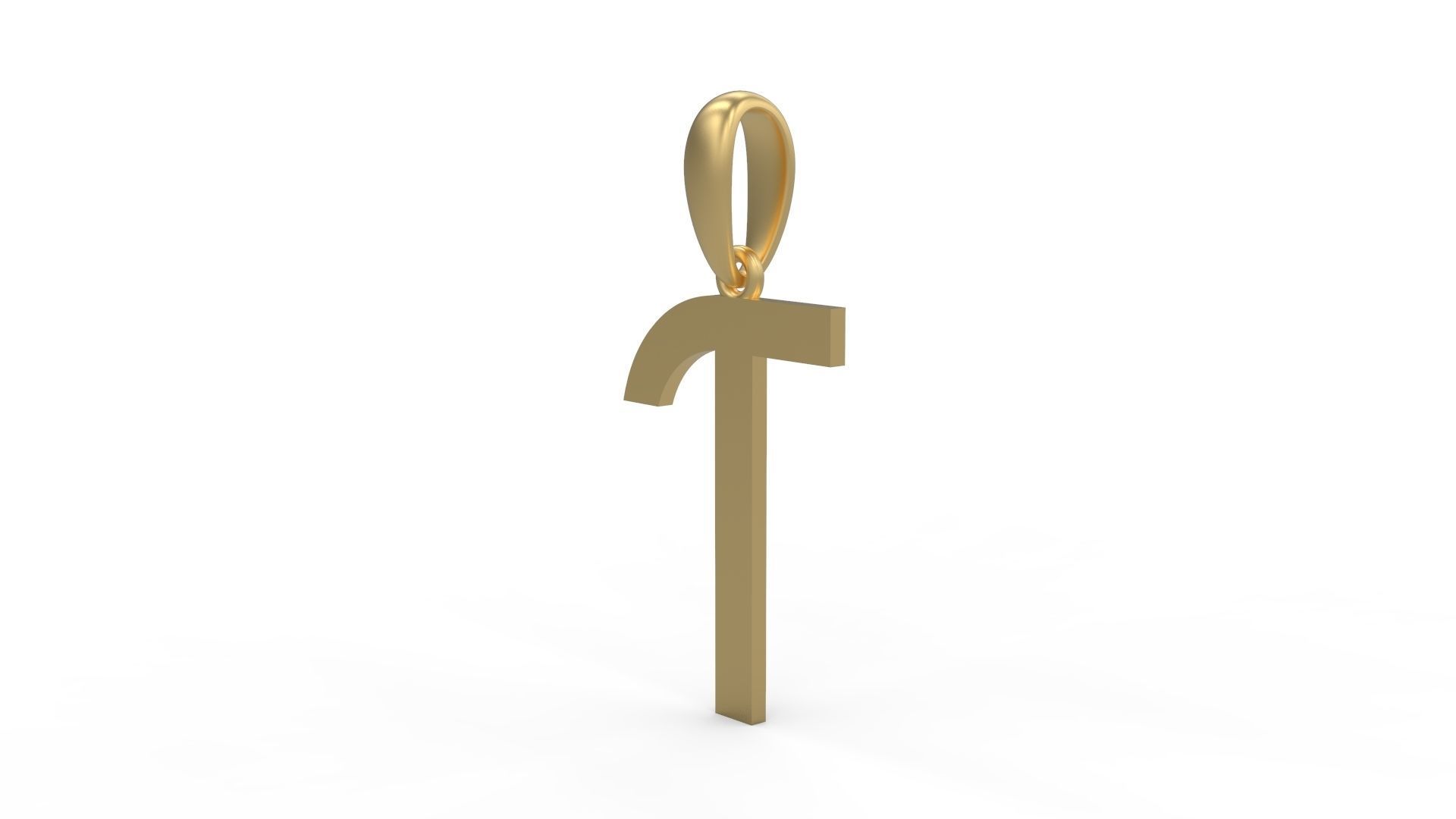 Initial Letters Pendant Bhofila T 3D print model_1