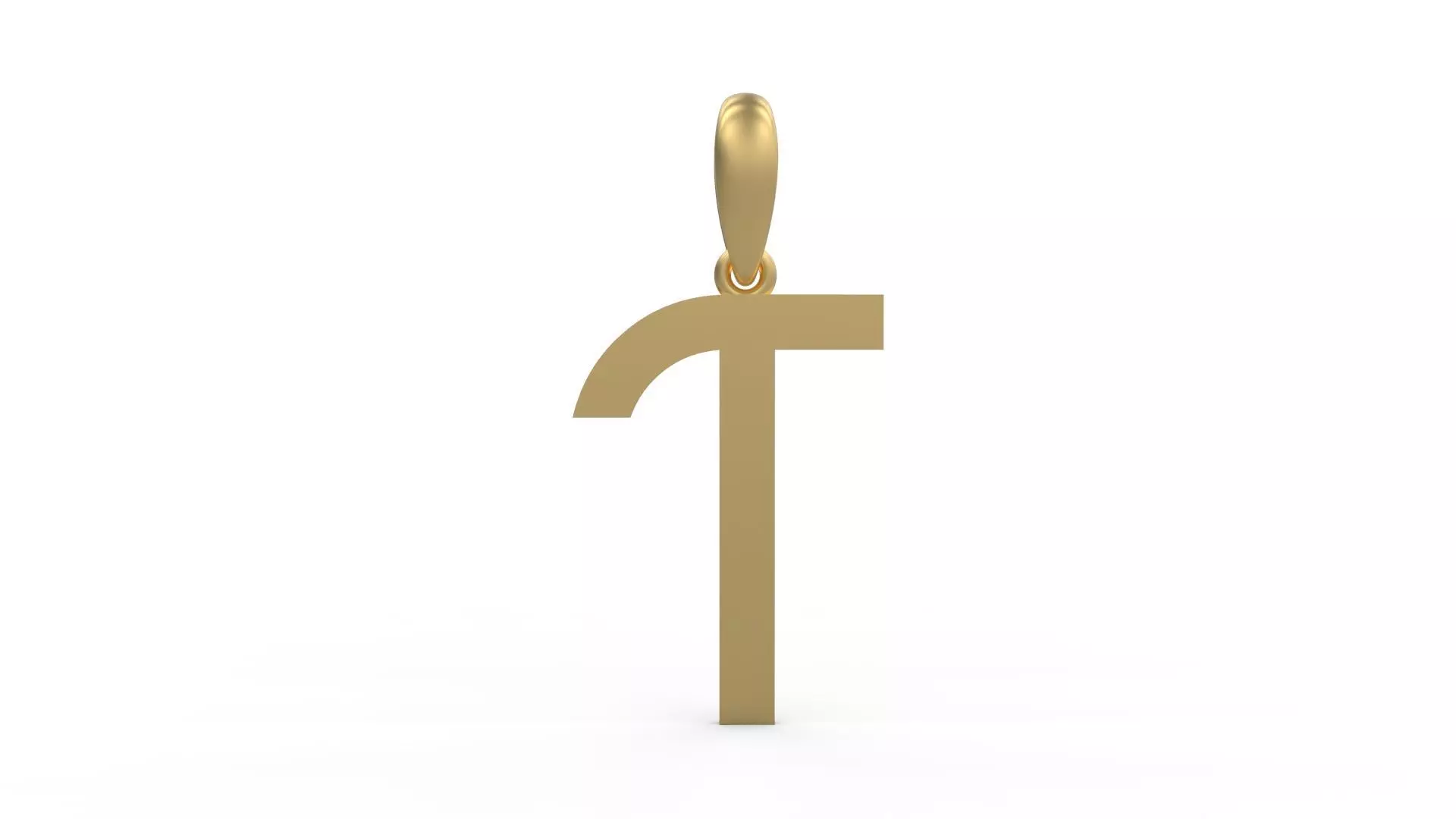 Initial Letters Pendant Bhofila T 3D print model_0