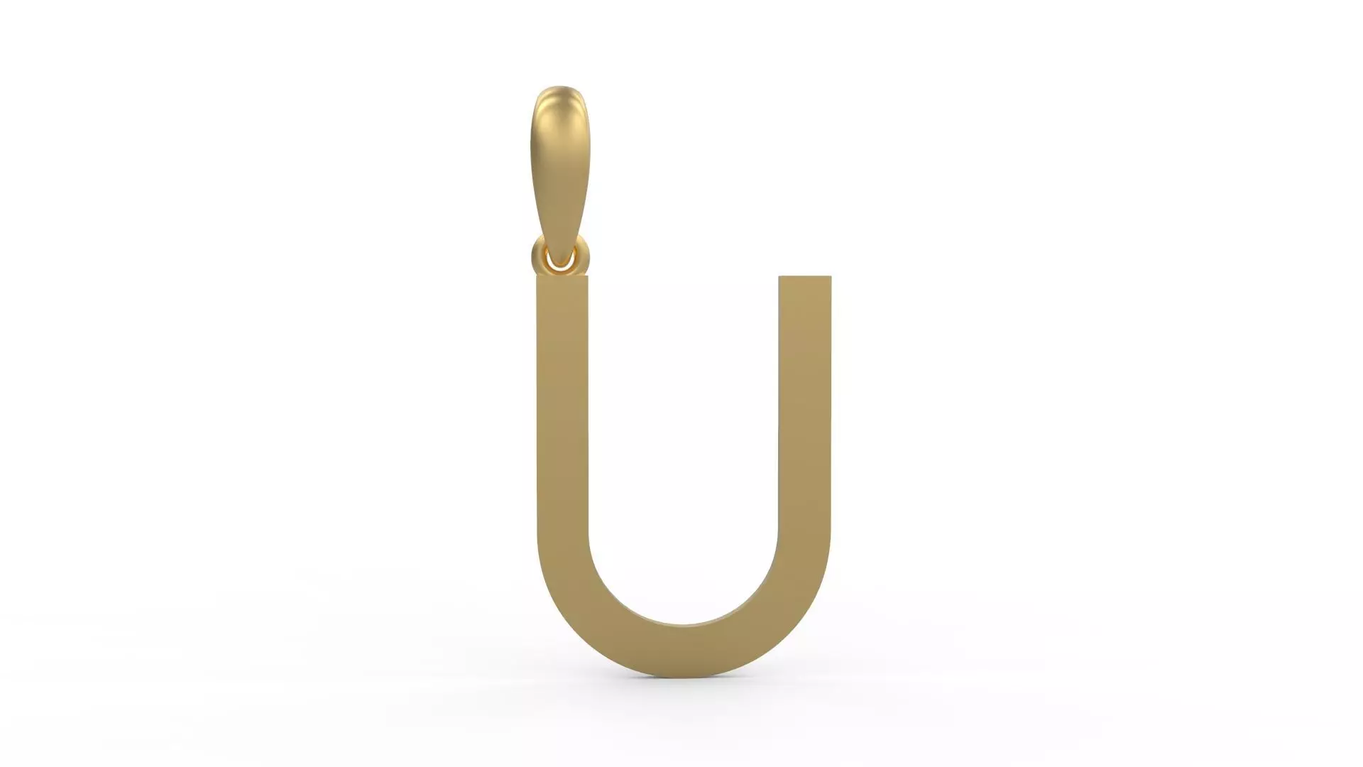 Initial Letters Pendant Bhofila U 3D print model_0