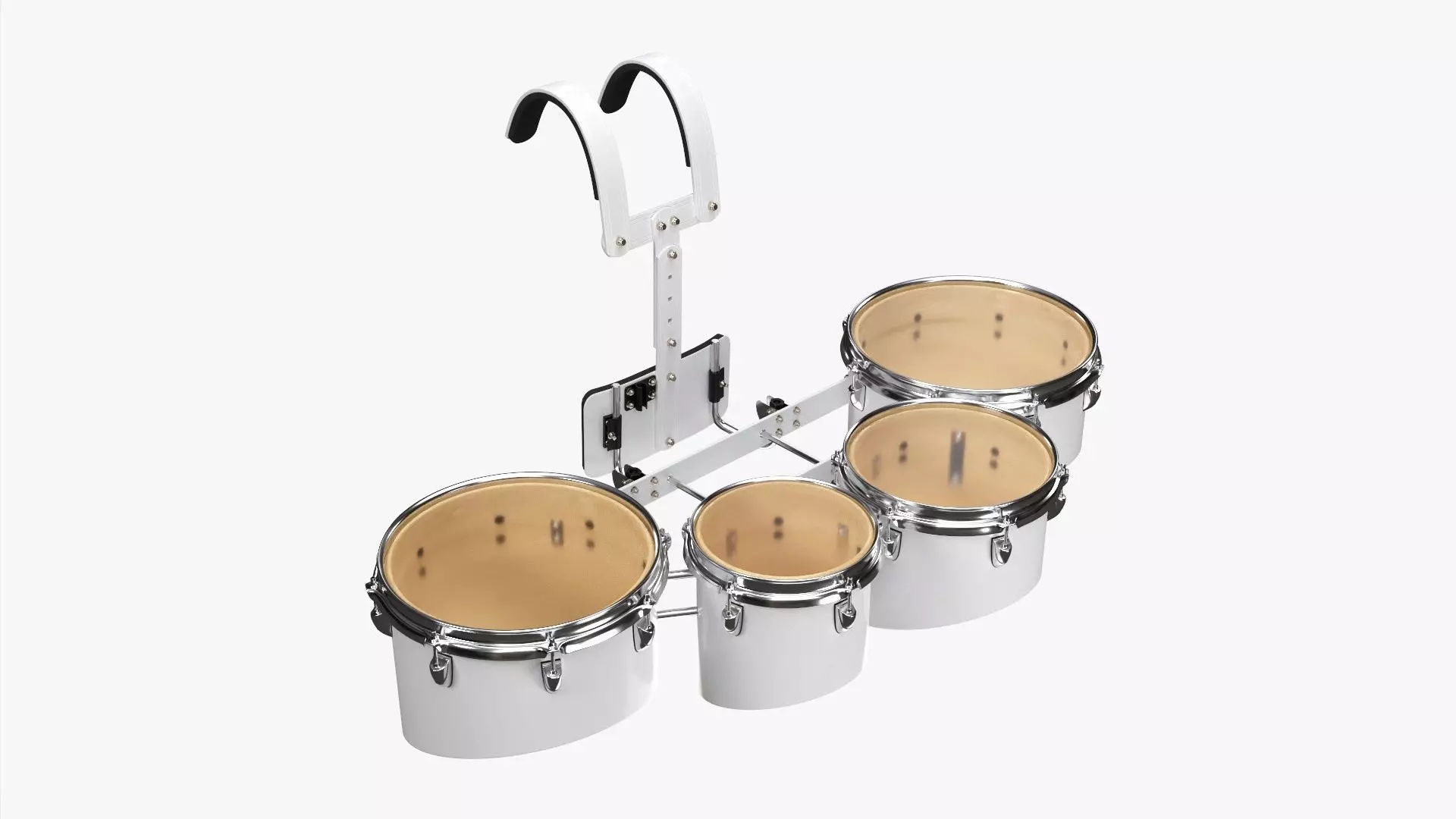 Marching Tom Set with Carrier transparent top 3D model