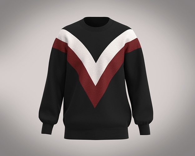 Mens Black SweatShirt 3D model