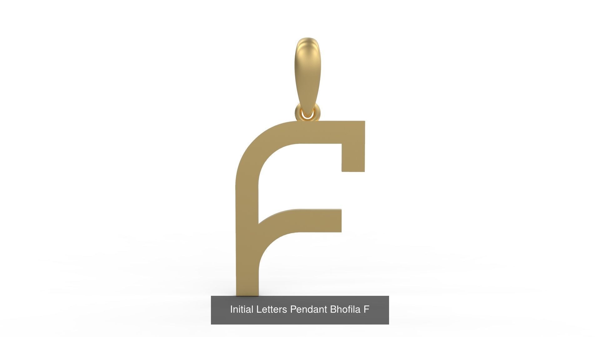 Initial Letters Pendant Alphabets Bhofila 3D Model Collection_8