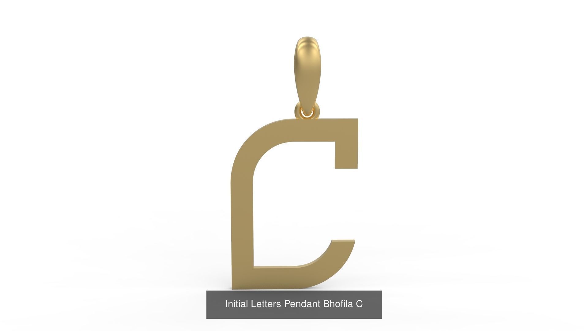 Initial Letters Pendant Alphabets Bhofila 3D Model Collection_5