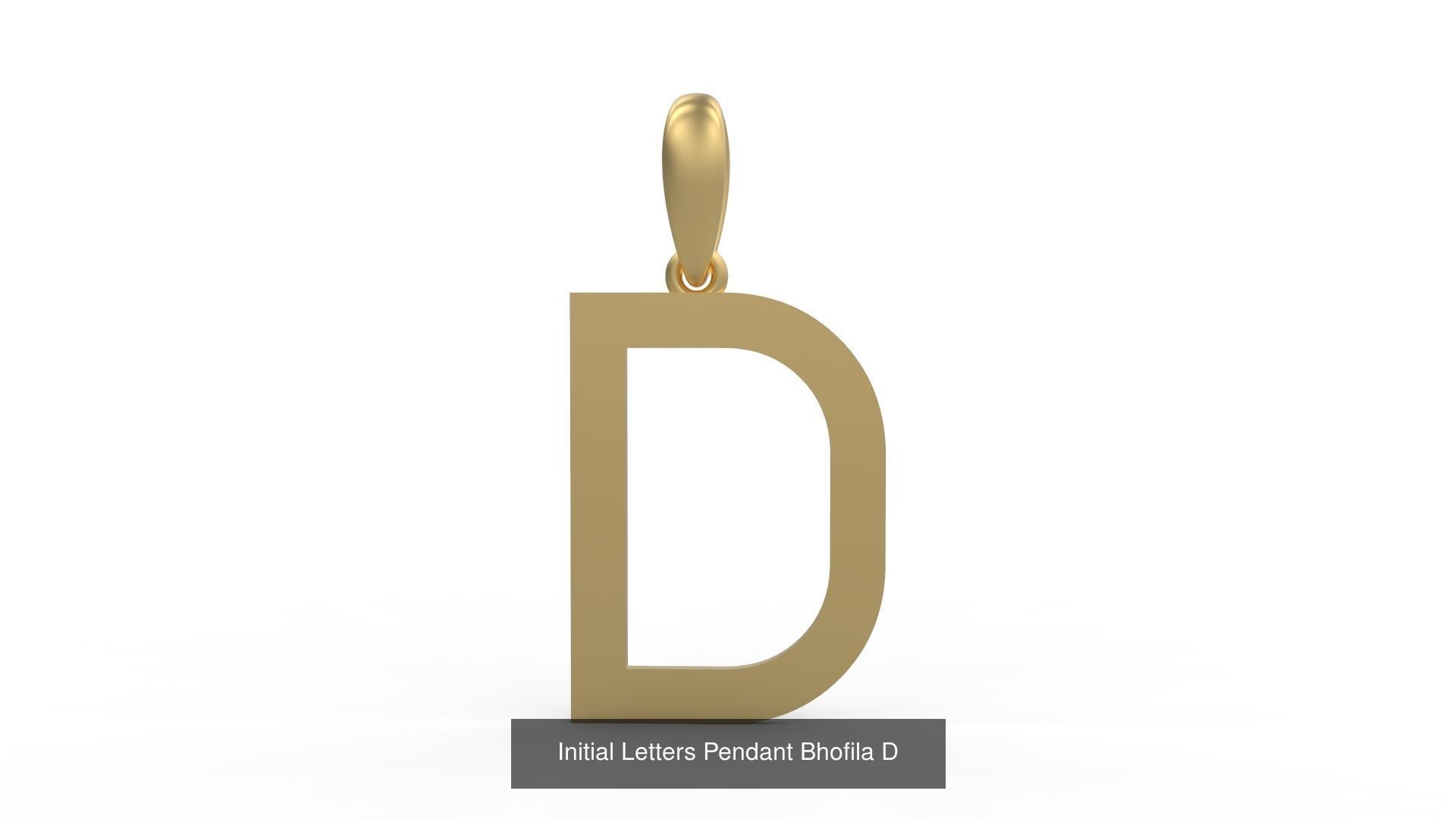 Initial Letters Pendant Alphabets Bhofila 3D Model Collection_6