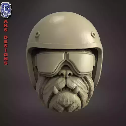 Bulldog biker version 2 Bas relief for cnc and wall decor