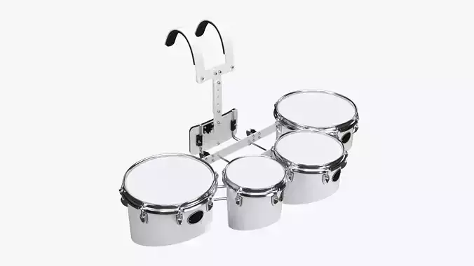 Marching Tom Set with Carrier 3D model