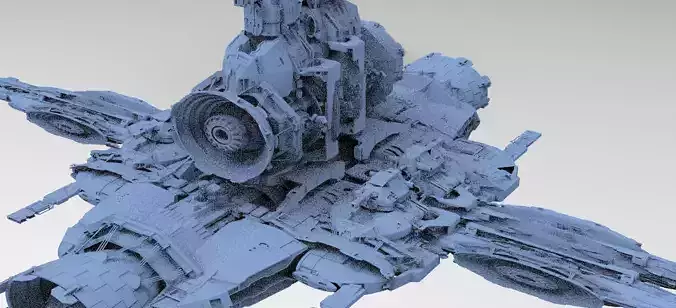 Sci-Fi Droid Prowler Ship Base 8 