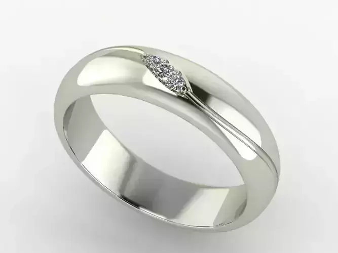 Diamond ring line 3D model
